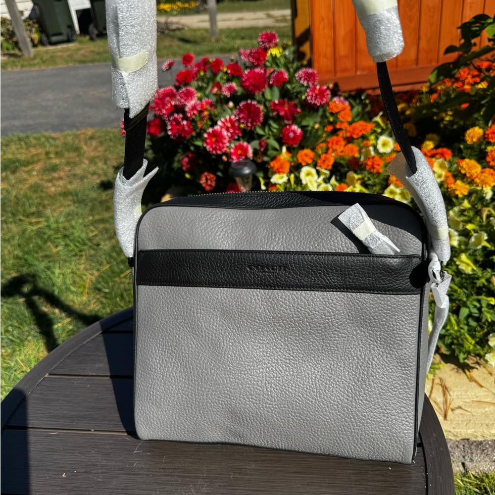 Stylish Coach Gray and Black Unisex Bag